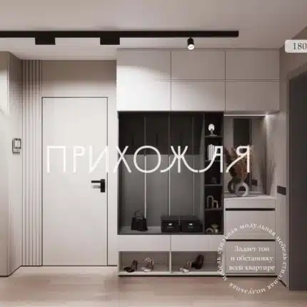 прихожая к9а с антресолью антрацит