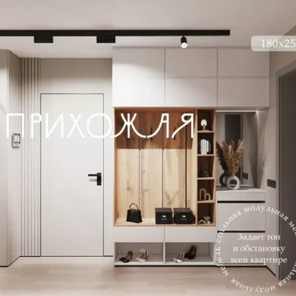 прихожая к9а с антресолью и зеркалом